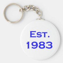 established 1983 key chain