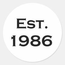 established 1986 stickers