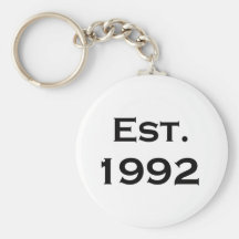 established 1992 keychain