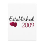Established 2009 postcards