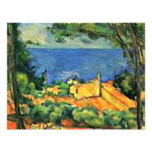 Estaque With Red Roofs By Paul Cézanne Personalized Announcement