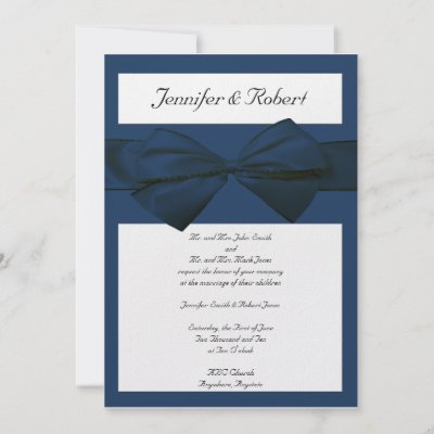 Estate Collection Marine Blue Wedding Invitation by NoteableExpressions