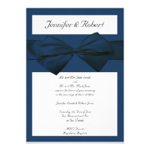 Estate Collection Marine Blue Wedding Invitation