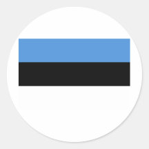 Estonia Flag EE Round Sticker