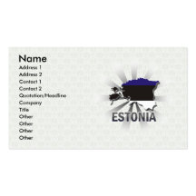Estonia Flag Map 2.0 Business Card Template