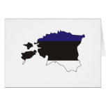 Estonia flag map greeting cards