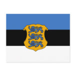 Estonia- Minister Of Defence, Estonia flag postcards