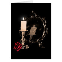 Eternal Flame Rose Gothic Valentine's Day Card