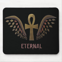 Eternal- Gold Ankh Mouse Pads