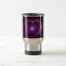 Eternal Love 'Fractal Heart' Digital Art Design Coffee Mug
