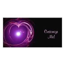Eternal Love 'Fractal Heart' Digital Art Design Customized Photo Card