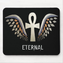 Eternal- Silver Ankh Mousepads