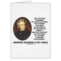 Eternal Vigilance By The People Price Of Liberty Greeting Card