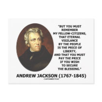 Eternal Vigilance By The People Price Of Liberty Postcards