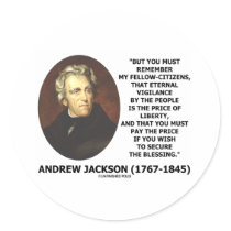 Eternal Vigilance By The People Price Of Liberty Round Sticker
