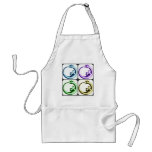 ETERNITY SERPENT VINTAGE COLLAGE PRINT aprons