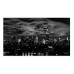 Ethereal Clouds: NYC Skyline, Empire State Bldg BW Business Card Template