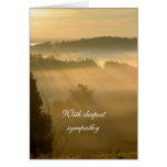 Ethereal dawn landscape sympathy greeting card