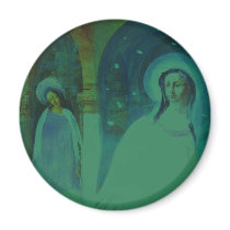 Ethereal Fairytale Angels in Paradise Magnets