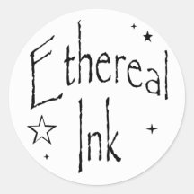 Ethereal Ink Logo Round Stickers
