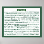 "Ethics Word Poster"