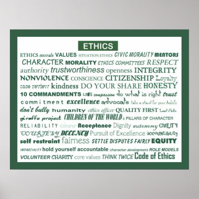 "Ethics Word Poster" by Pamela48