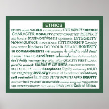 "Ethics Word Poster"