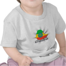 Ethiopia Flag Map 2.0 Tee Shirt