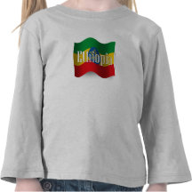 Ethiopia Waving Flag T Shirts