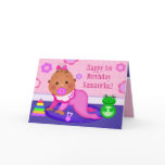 Ethnic Baby Girl First Birthday Card - Custom