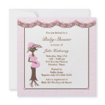 Ethnic Baby Girl Mother To Be Pink Shower Invitati invitations