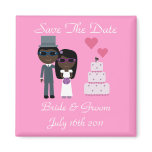 Ethnic Bride & Groom Sunglasses Summer Wedding magnets