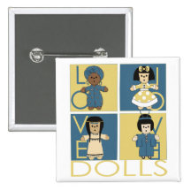 Ethnic Dolls Pinback Button
