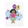 Ethnic Girls I'm 4 4th Birthday Post Card