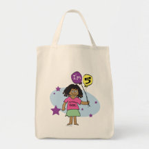 Ethnic Girls I'm 5 5th Birthday Tote Bag