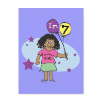 Ethnic Girls I'm 7 7th Birthday