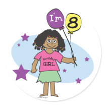 Ethnic Girls I'm 8 8th Birthday