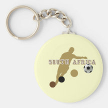 Ethnic South Africa Earth Tones Soccer player Keychains