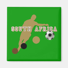 Ethnic South Africa Earth Tones Soccer player Magnet