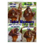 Etiquette and Manners for Wildlife or People Greeting Cards
