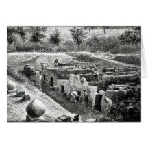 Etruscan Tombs Greeting Cards