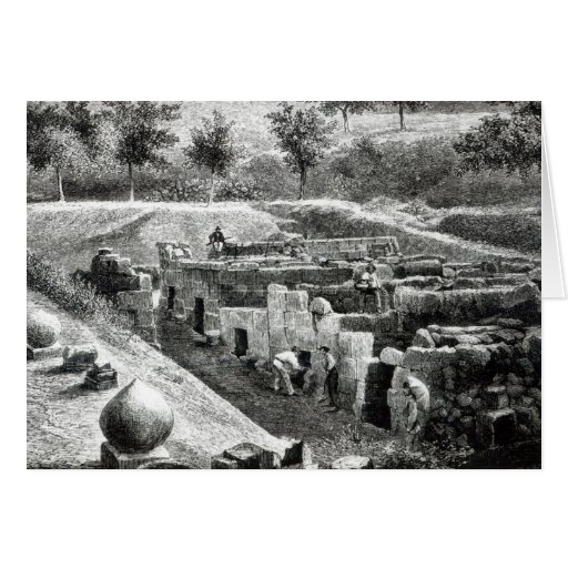 Etruscan Tombs Greeting Cards