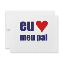 eu amo meu pai personalized invite