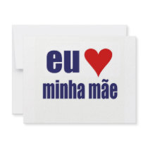 eu amo minha mae personalized invitation