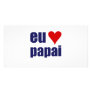 eu amo papai customized photo card