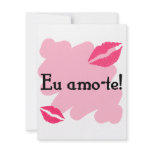 Eu amo-te - Portuguese I love you invitations