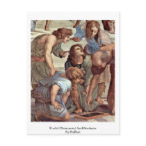 Euclid (Bramante) And Students By Raffael Postcards