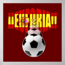 Euforia ! España Campeona Del Mundo Print