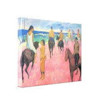 EugÃ¨ne Henri Paul Gauguin - Riding on the beach Canvas Prints