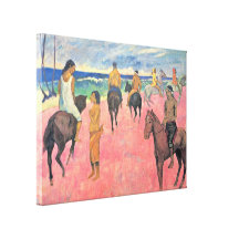 Eugene Henri Paul Gauguin - Riding on the beach Canvas Print